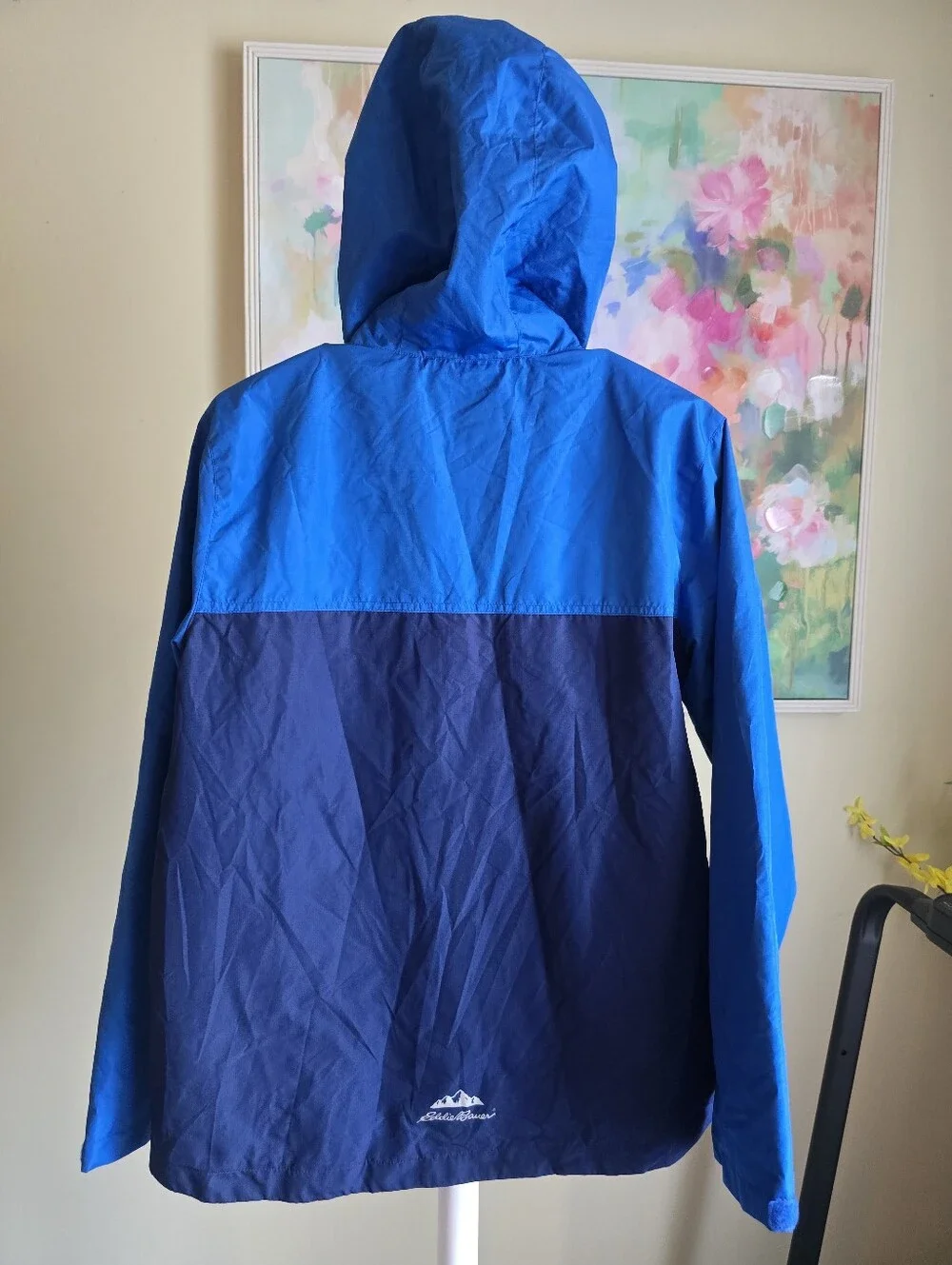 Eddie Bauer Kids XL 16 Blue Camo Fleece Waterproof Hooded Jacket Duo NWOTs